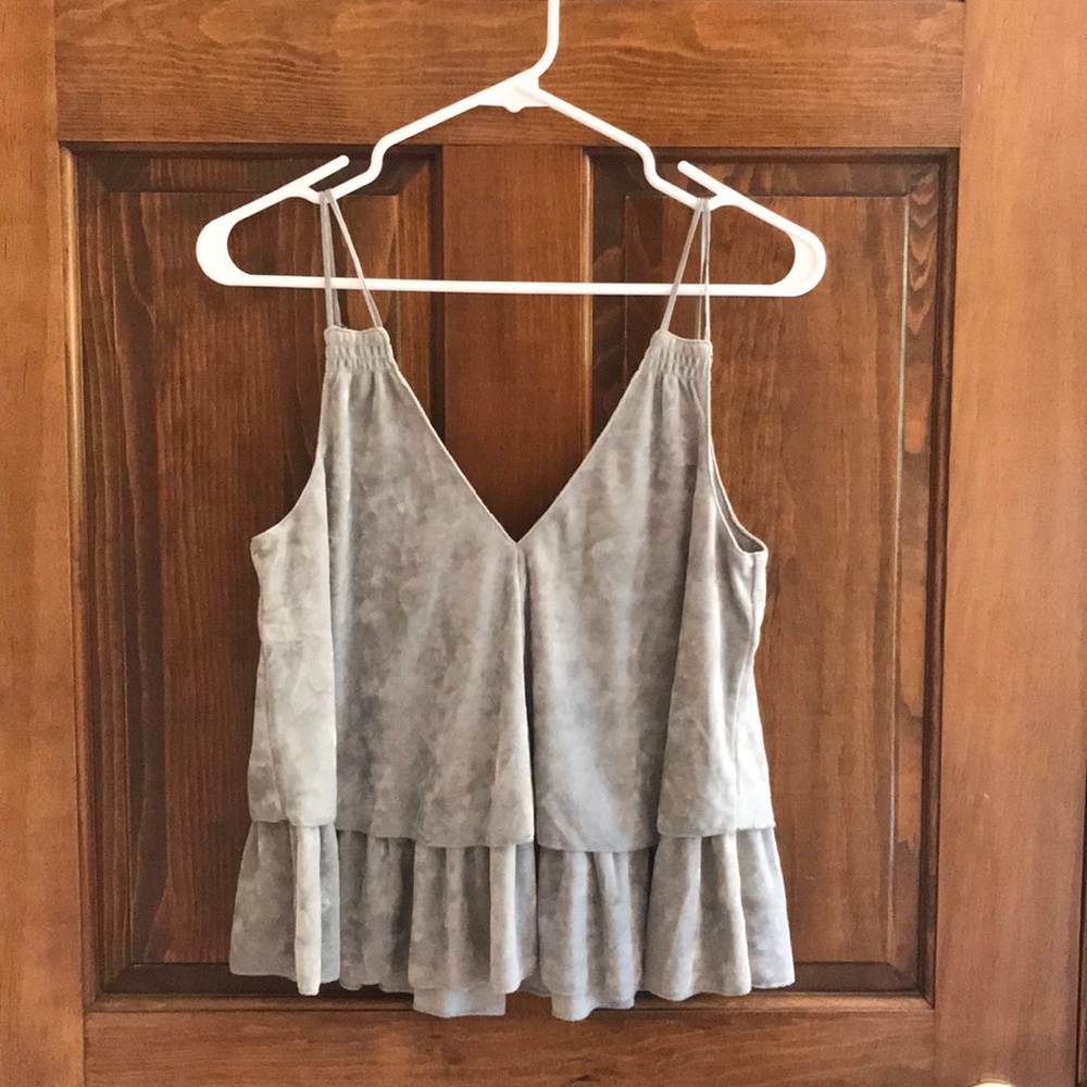 Aerie grey suede tank top